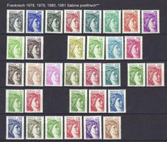 Frankreich "Sabine" von 1978 bis 1981, postfrisch**