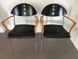 2er Set Vintage Design-Klassiker: Coro Stühle Luigi Origlia