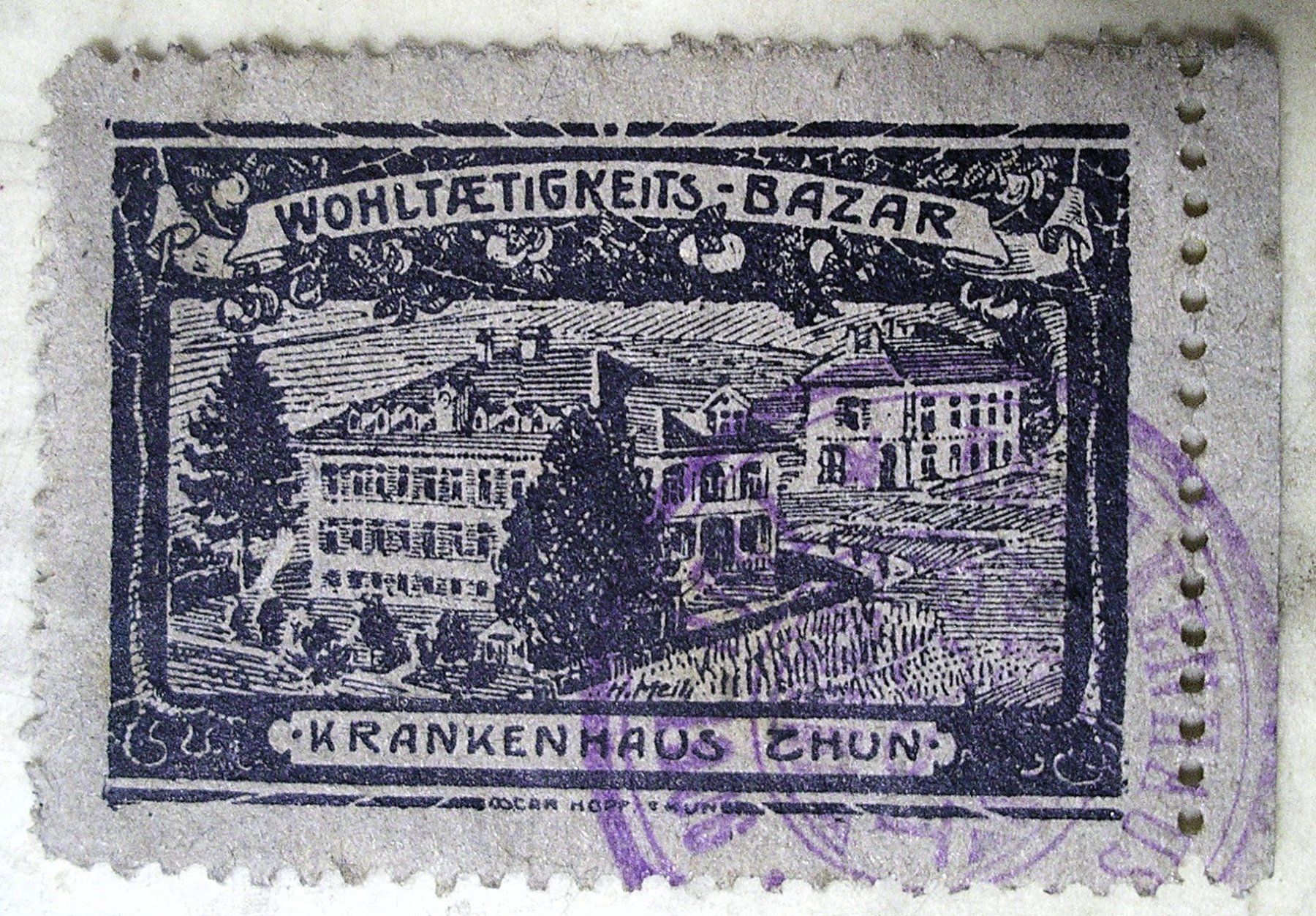 Tutti i francobolli: WerbeVignette KRANKENHAUS THUN, WohlttigkeitsBazar – Usato da Oberhofen am Thunersee venduto da luuping99