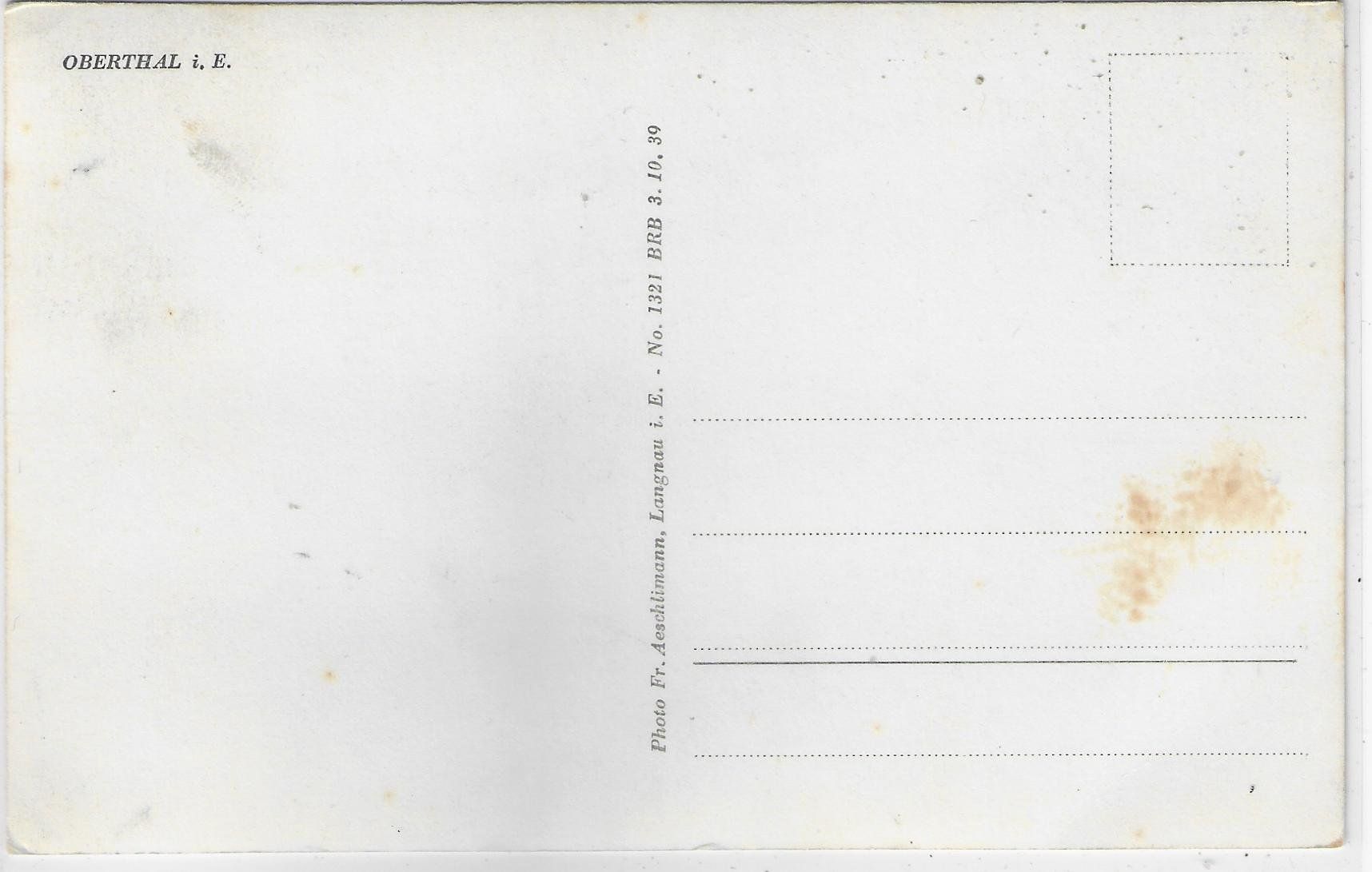 Cartoline postali: Oberthal im Emmental – Usato da Ettingen venduto da Kartenplanet 1