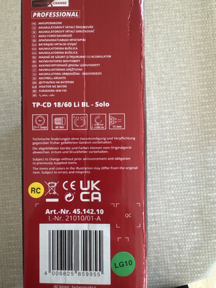 Einhell Alle Werkzeuge: Trapano avvitatore Einhell TP-CD 18/60 LI BL, 18V, Solo – Neu und originalverpackt aus Jona von api_vd98 2