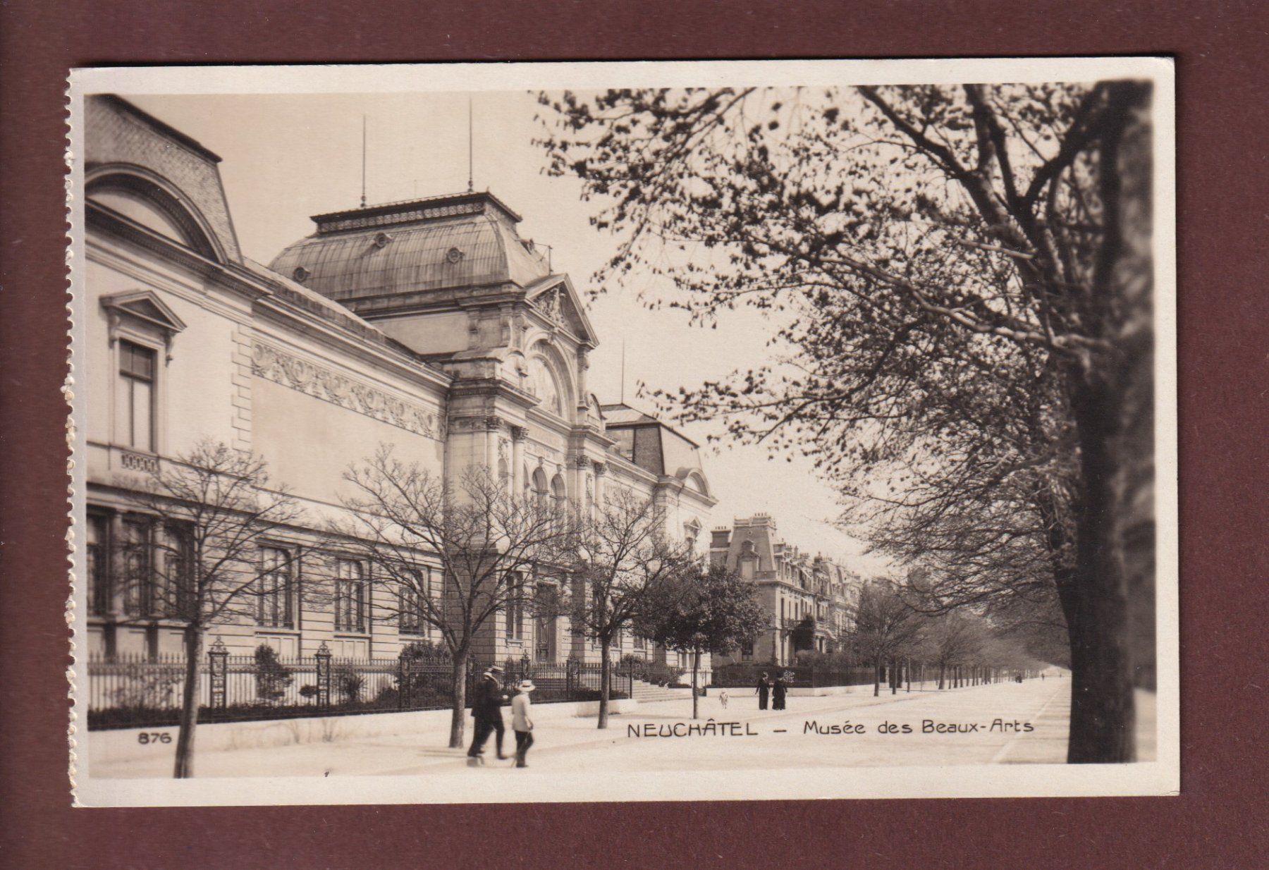 Cartoline postali: NEUCHÂTEL - Musée des Beaux-Arts - 1928 – Usato da Pully venduto da nicecards