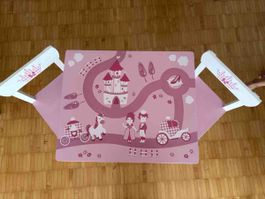 Kindertisch mit Stühlen Prinzessinnen Motiv rosa