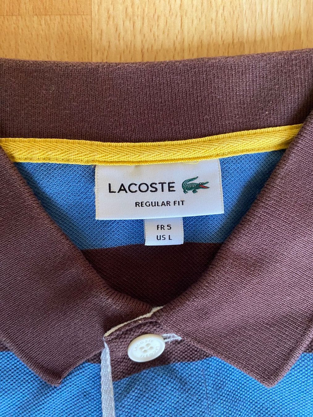 Lacoste Magliette Polo: Lacoste Polo Dark Brown and Blue L – Usato da Bettens venduto da loa_y9m6 3