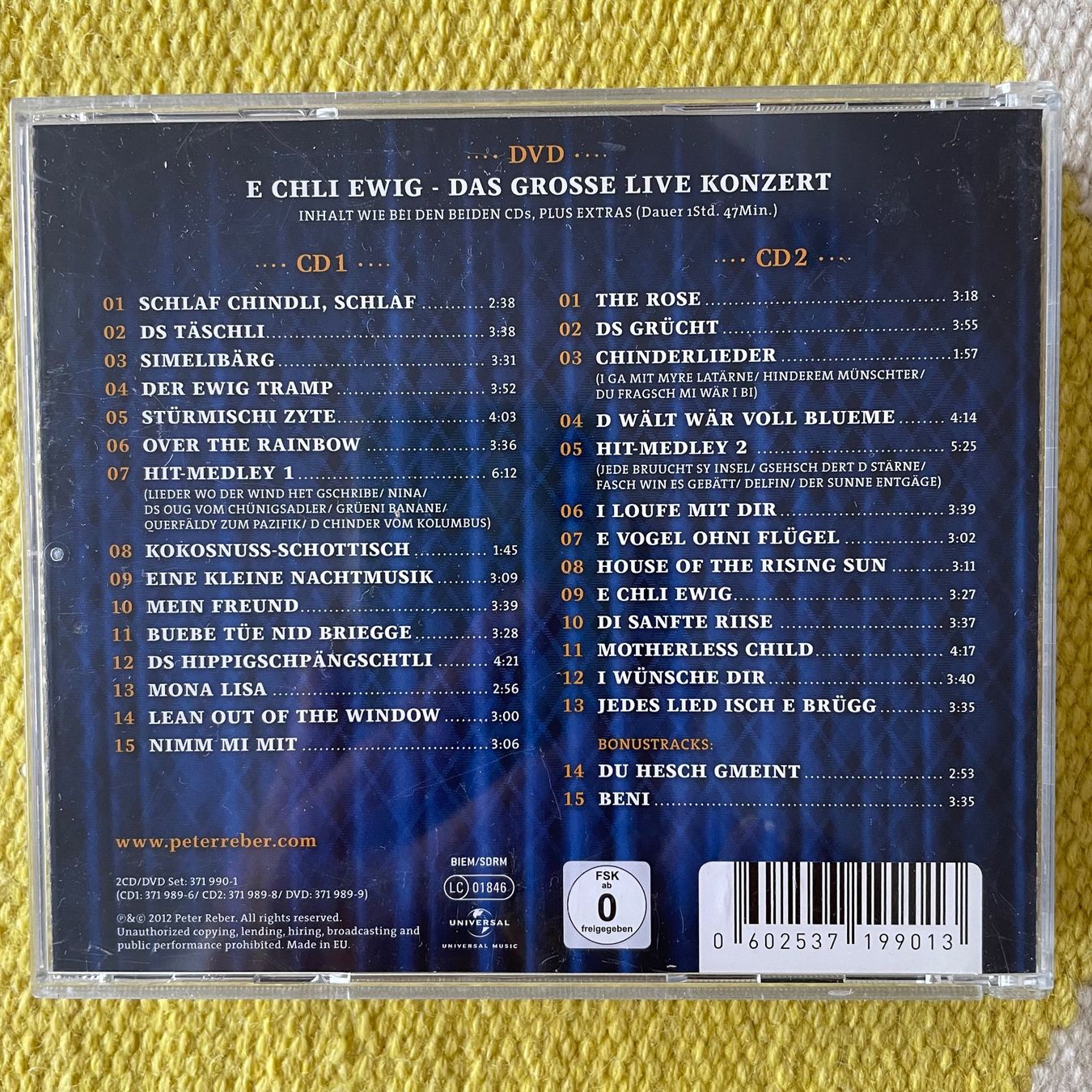 CD: PETER REBER&NINA-2CD+DVD E CHLI EWIG – Usato da Rorschacherberg venduto da CD-Roli 1