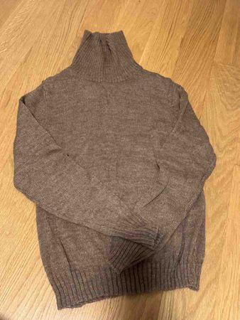 Wool Weekend Max Mara Roll-Neck Sweater Brown Size M