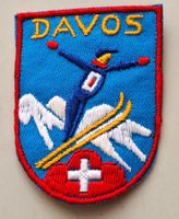 Stoff Wappen Davos Aufnäher Badge St. Gallen Stickerei Jakob