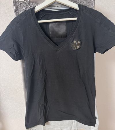 Philipp Plein T-Shirt Gr. XS Schwarz Weiss Herren Baumwolle