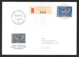 Sonderbrief 338 mit do. Vollstempel S. 471 Genève 1.9.1958