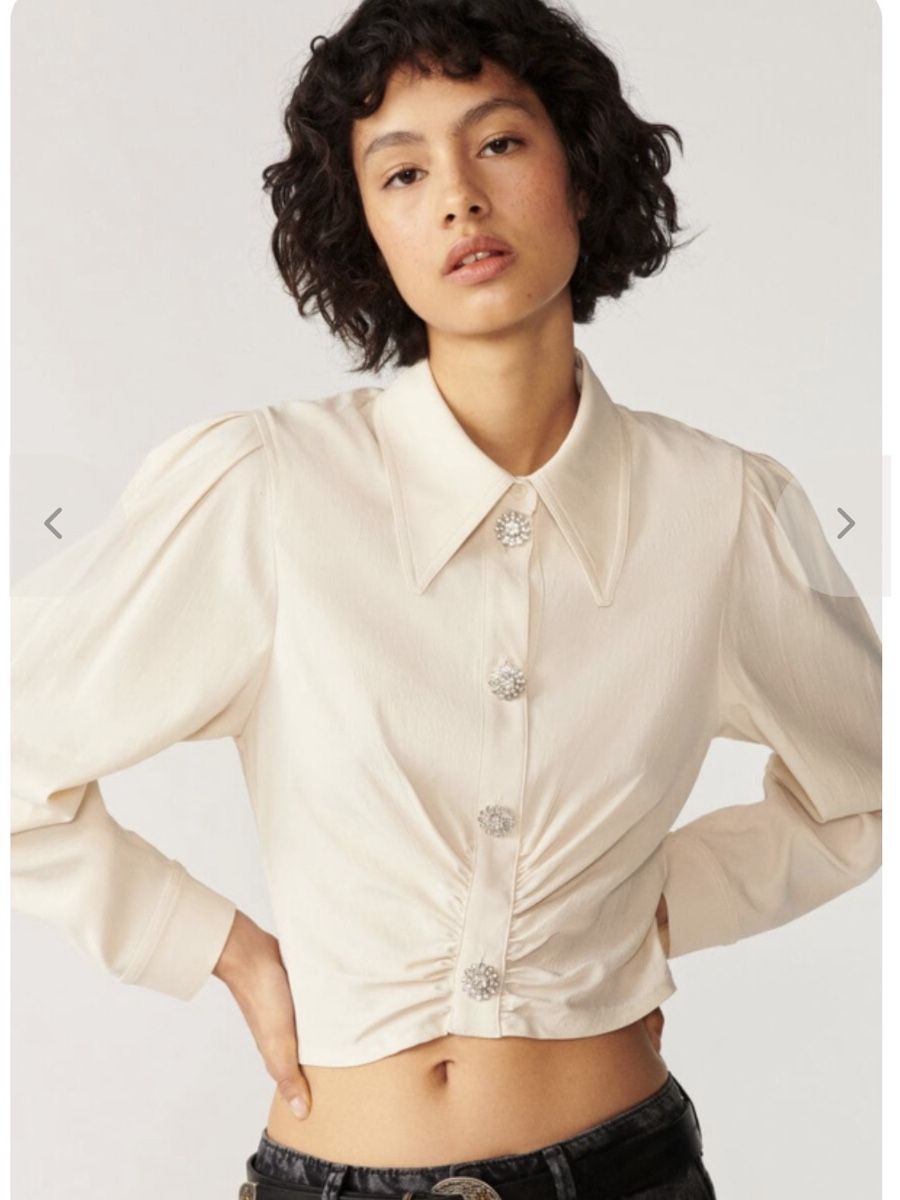 Ba&Sh Camicette: ba&sh ecru cropped blouse – Nuovo (secondo la descrizione) da Lausanne venduto da NoraPlethora