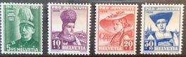 Sellos Suiza 1939, Pro Juventute, Nuevos