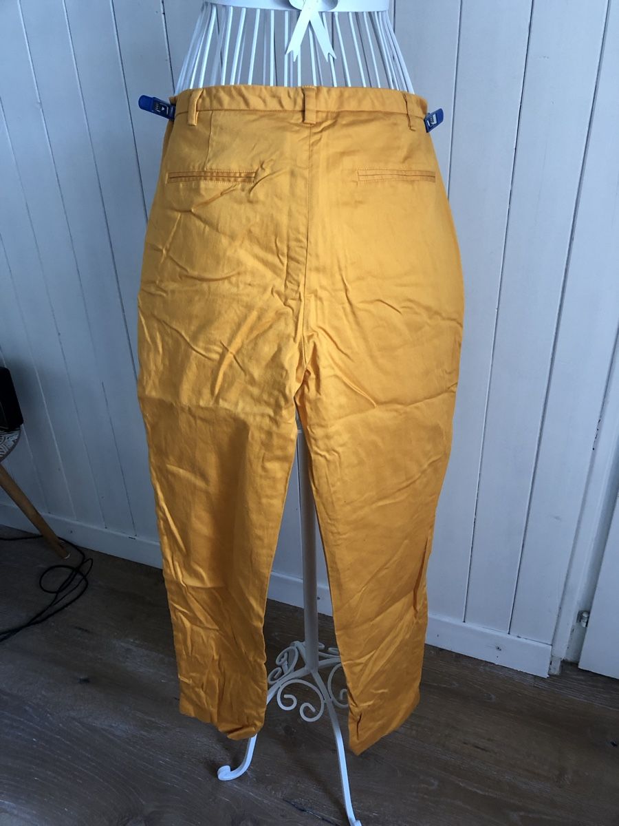 La Redoute Pantaloni: Pantalon Coton La Redoute jaune orangé – Usato da Cuarnens venduto da Sandrine0110 1