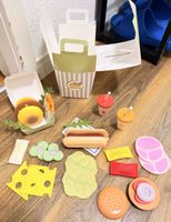 Spielküchenzubehör „Burger & Hotdog“ Holz / NEU