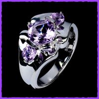 ♛ Amethyst 925 Silber Ring