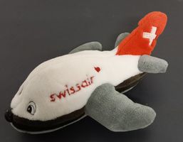 *SWISSAIR - PLÜSCH - FLUGZEUG* L 31/B 23/H 11CM/TIPTOP