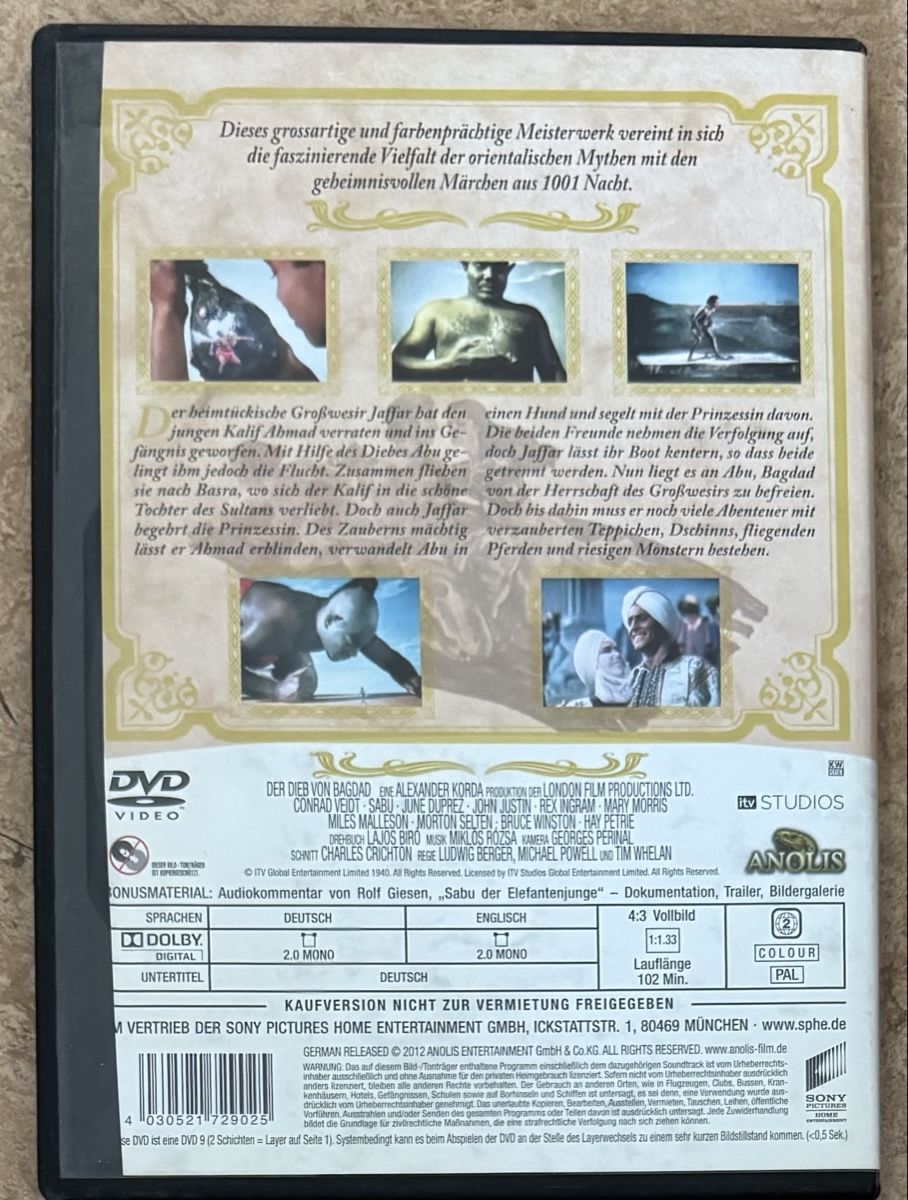 Tutti i DVDs: DER DIEB VON BAGDAD – Nuovo (secondo la descrizione) da Dietikon venduto da AndreaSch01 1
