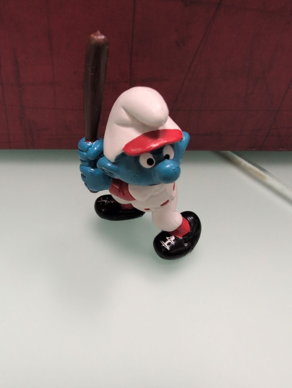 Schleich Statuette: Figurine Schtroumpf Baseball Vintage – Usato da Lignières venduto da Sulyvan