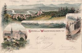 Walzenhausen-Hotel & Pension Rheinburg-Litho 1908
