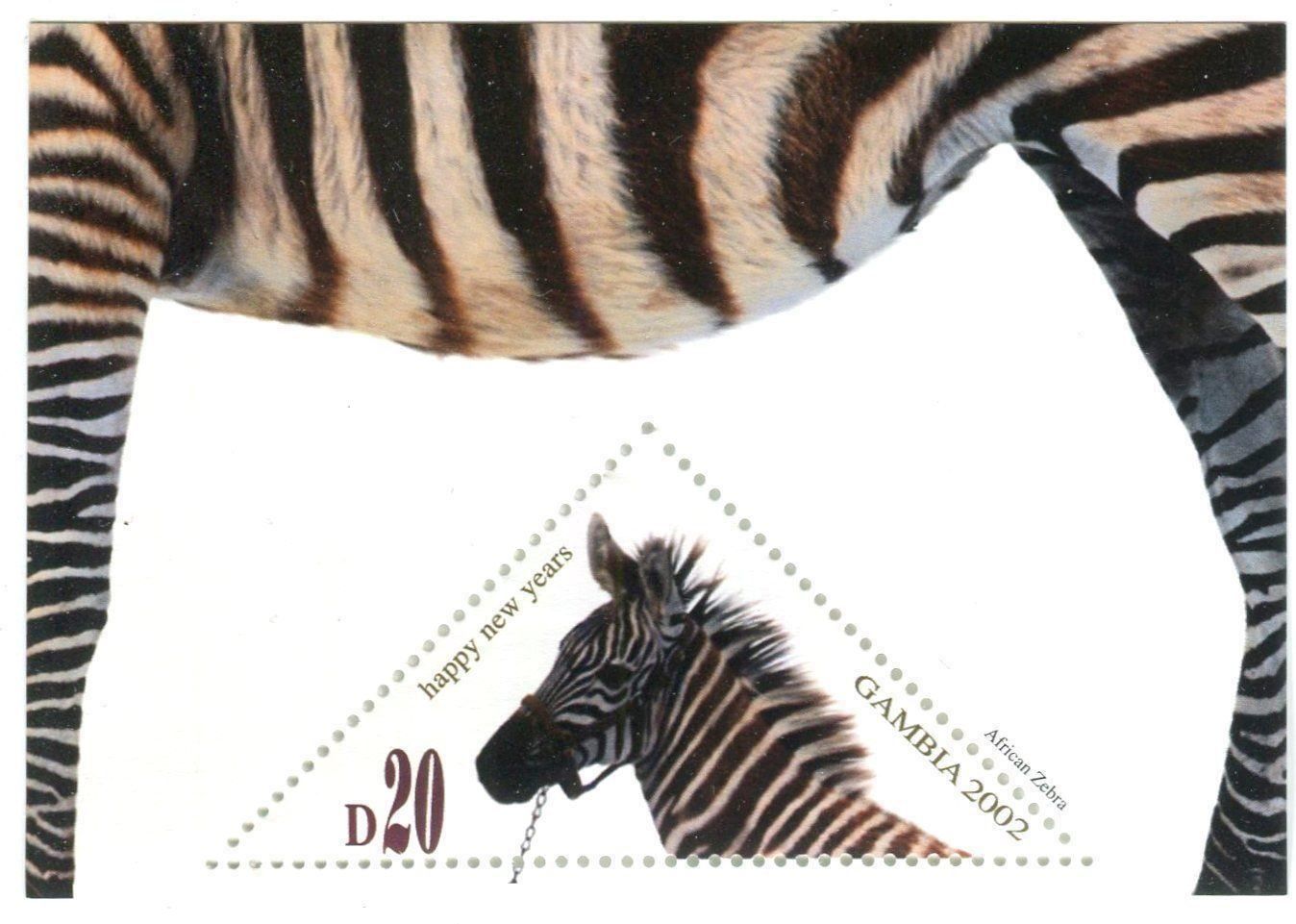 Alle Briefmarken: Block "Zebra". Gambia. – Neu und originalverpackt aus Basel von Butsch5