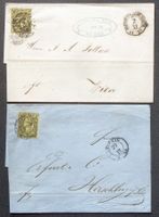 SACHSEN: 2 Faltumschläge 1859+1861 mit 3-Ngr.-Marke