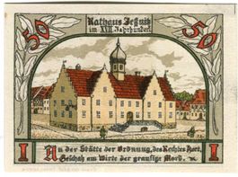 Notgeld "50 Pfennig. Jessnitz 1921"