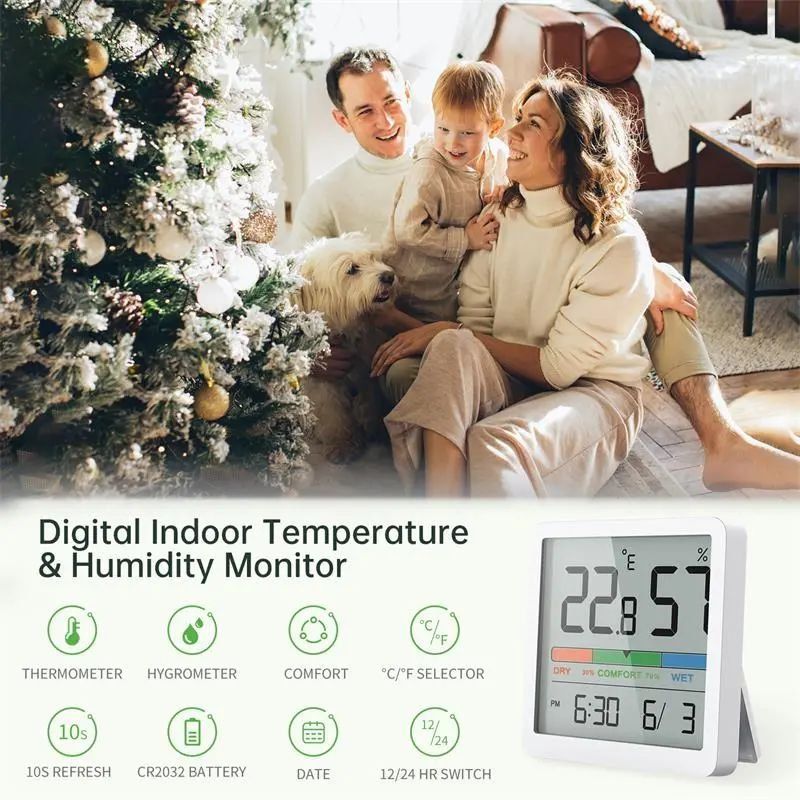 Altro per la casa: Digital Hygrometer Innentemperatur Luftfeuchtigkeitsmesser – Nuovo e nell'imballaggio originale da Genève venduto da Top-Trend 7