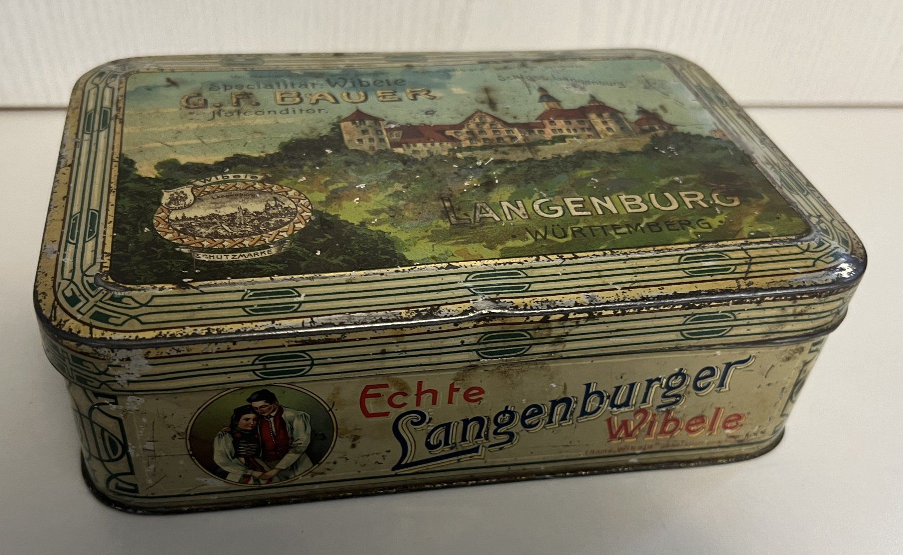 Dosen: Blechdose "G.F.BAUER Hofconditor-Wibele" Schloss Langenburg – Gebraucht aus Rothrist von Brandystar 2