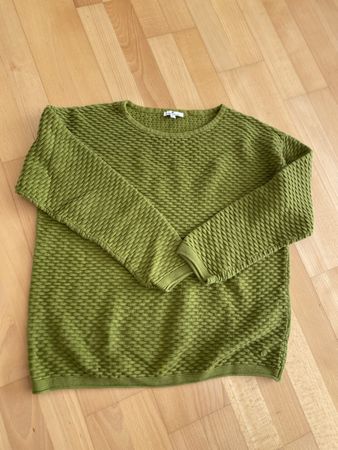Damen Pullover Tom Tailor oliv Struktur Grösse L  