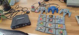 Nintendo 64 + 3 manettes + 12 jeux – Zelda Ocarina of time !