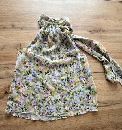 Mango Sommerliches Chiffon am Top mit Blumenmuster, Gr S 