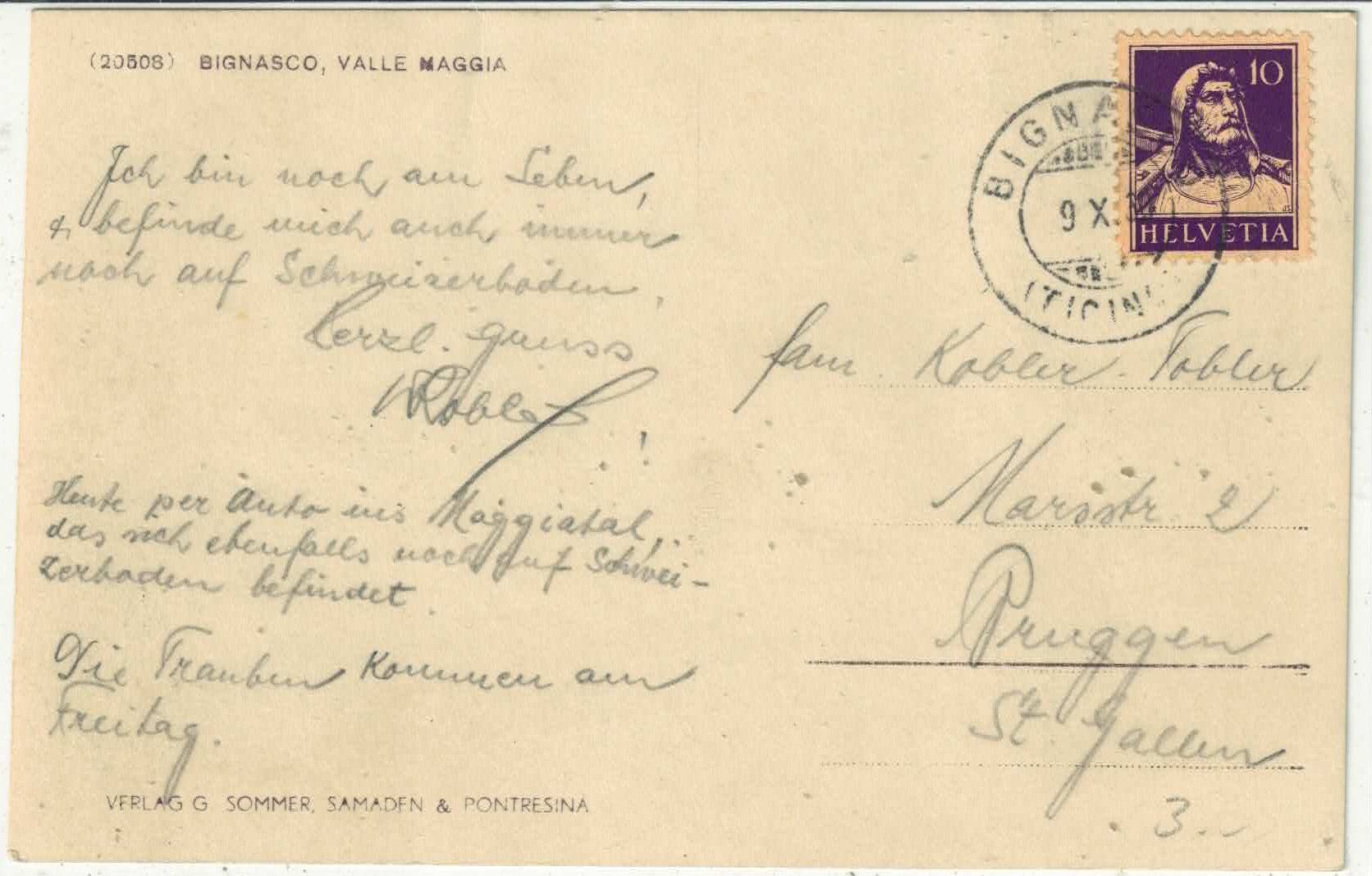Cartes postales: Bignasco - Valle Maggia – D'occasion à Ettingen par Kartenplanet 1