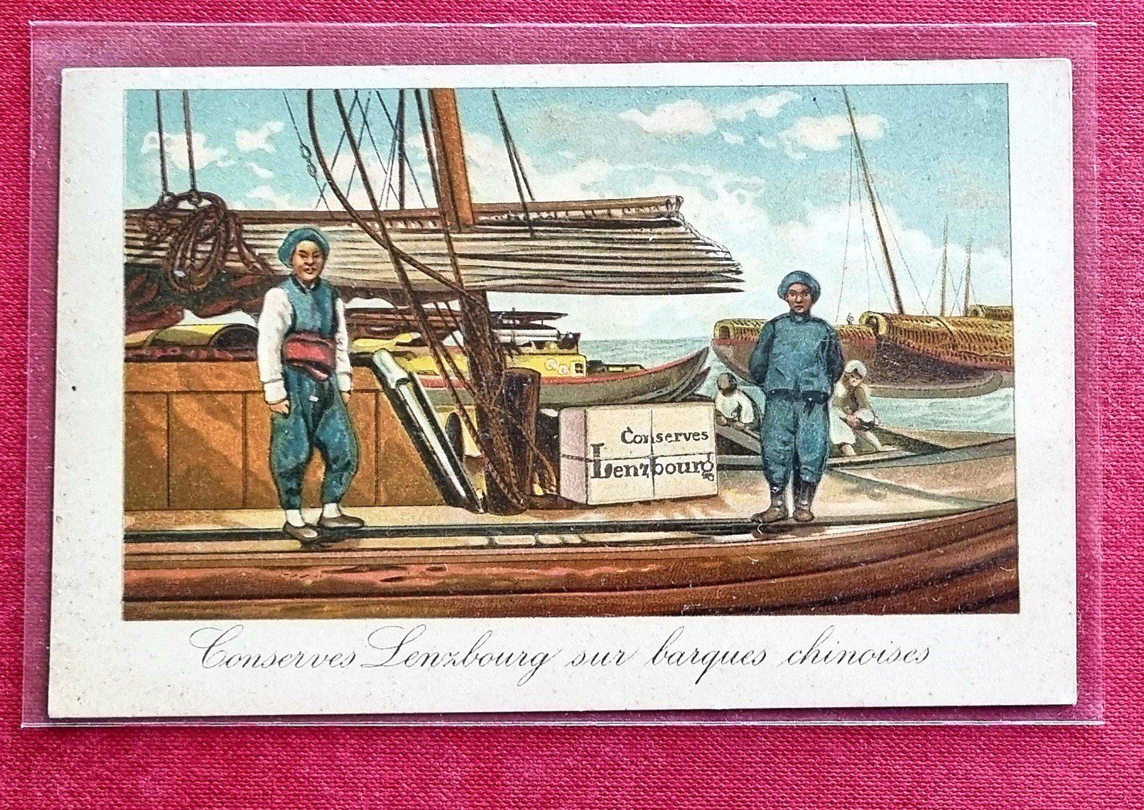 Cartoline postali: Lenzburg  Conserves  sur barques chonoises - 193 – Usato da Rothrist venduto da RROENK