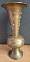 Messing Vase mit Gravur antiker Stil guter Zustand