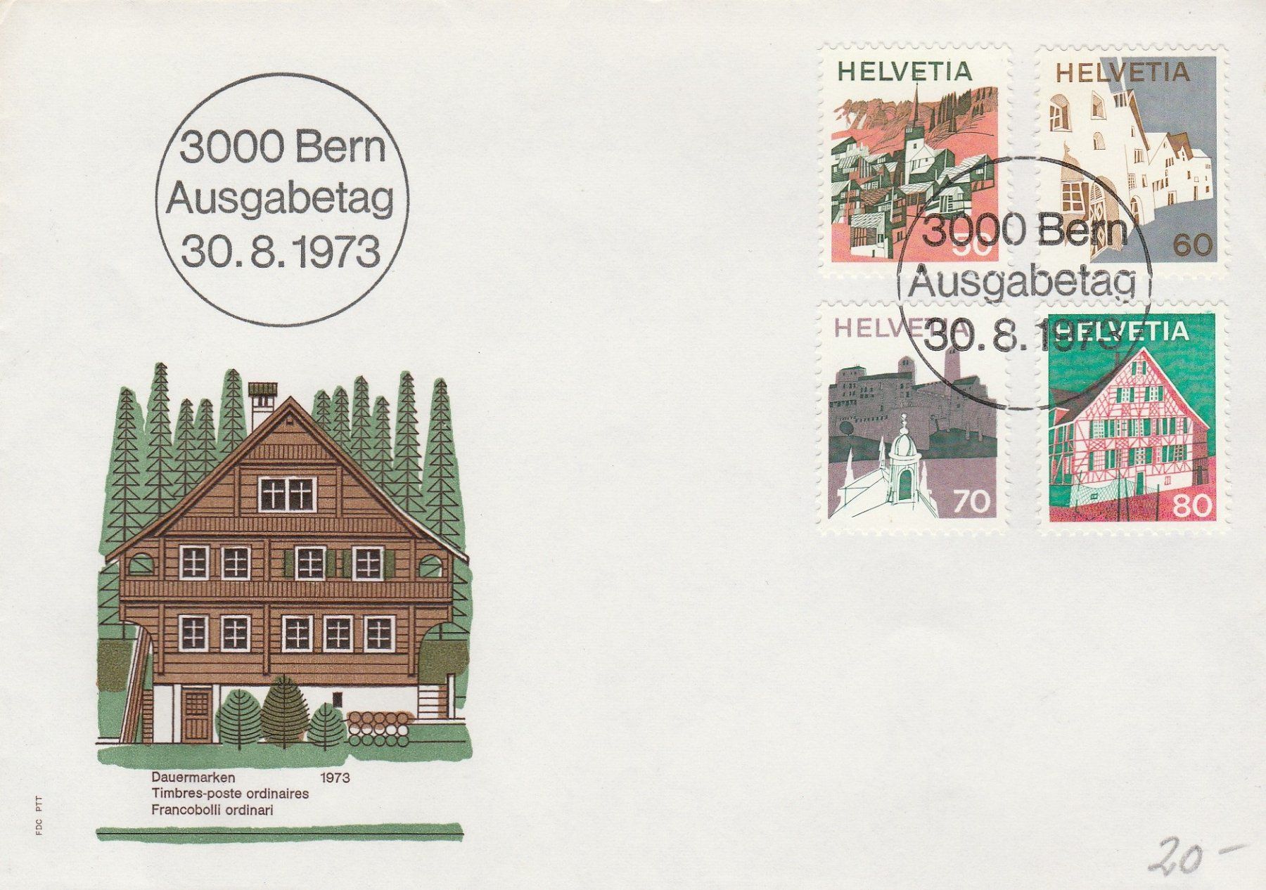 Tutti i francobolli: Landschaftsbilder 1973 FDC Dauermarken – Nuovo (secondo la descrizione) da Castiel venduto da mc2017