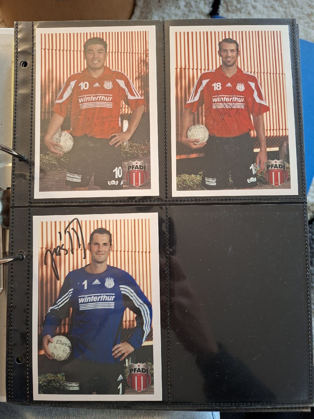 Autografi: Pfadi Winterthur Handballteam Autogrammkarten 11x, original – Usato da Thun venduto da wuschu 2