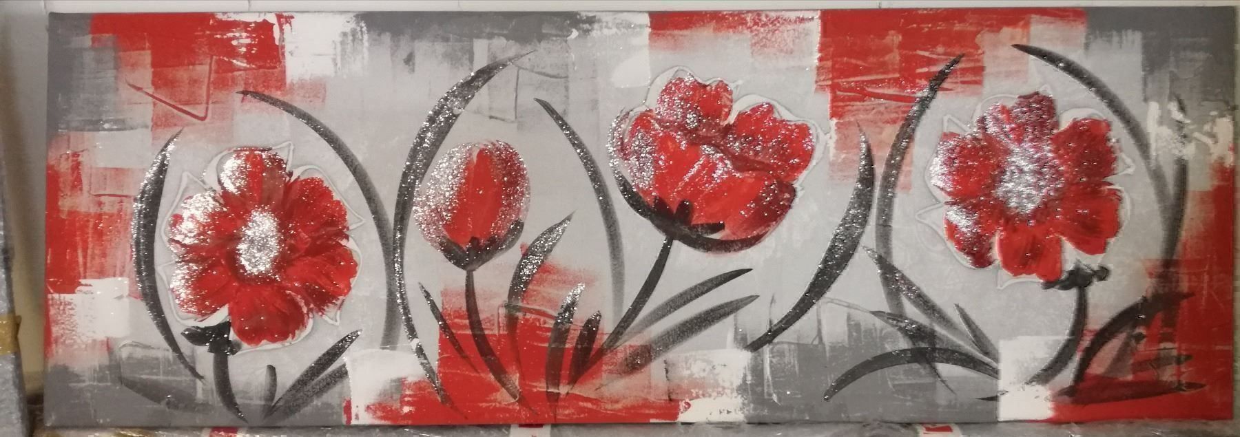Poster & Bilder: Bild mit Blumenmuster und Glitter – Neu (gemäss Beschreibung) aus Bachenbülach von Dominik-20 1