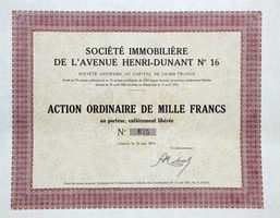 Société Immobilière de L'Avenue Henri-Dunant No 16 - 1954