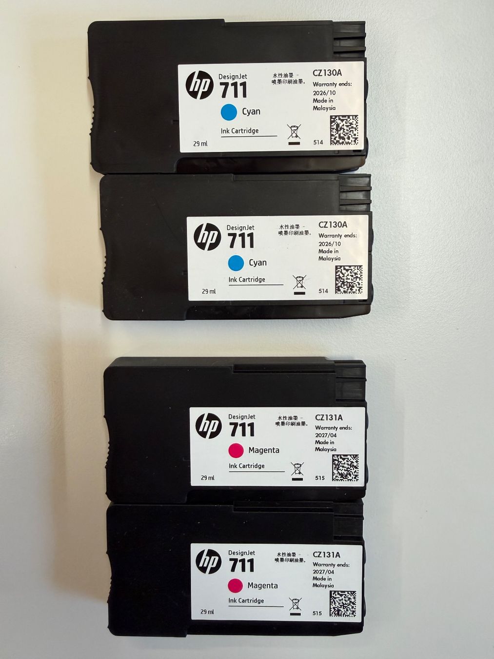 Hewlett Packard Cartucce per stampanti & toner: HP Designjet 711 Tintenpatronen – Nuovo e nell'imballaggio originale da Chur venduto da F_Bonderer 1