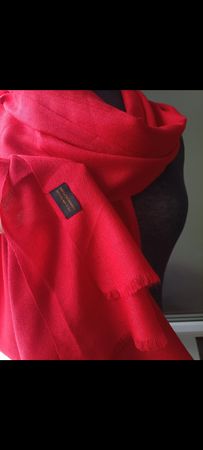 manifique Châle rouge 100% cachemire unisexe neuf