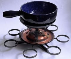 SETA* (Stöckli)*Dochtenbrenner*Fondue Caquelon*