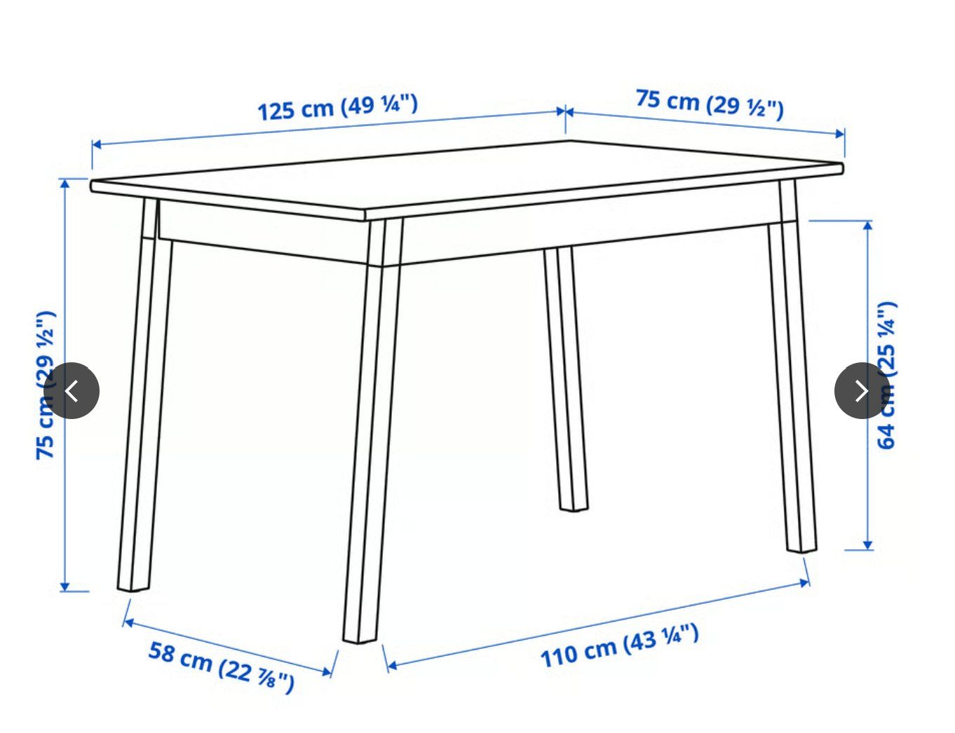 Ikea Set di tavolo e panche: PINNTORP / PINNTORP Table and 4 chairs, light brown stained – Usato da Baden venduto da maj_m9ml 3