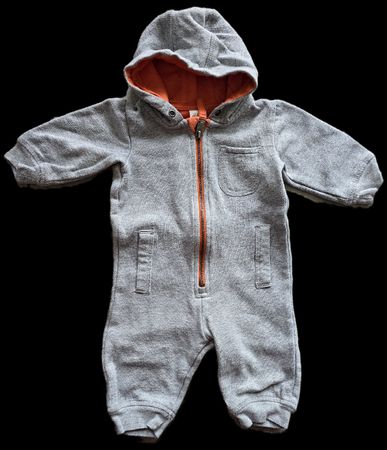 H&M Baby Overall Gr. 62, Grau-Orange, Top Zustand!