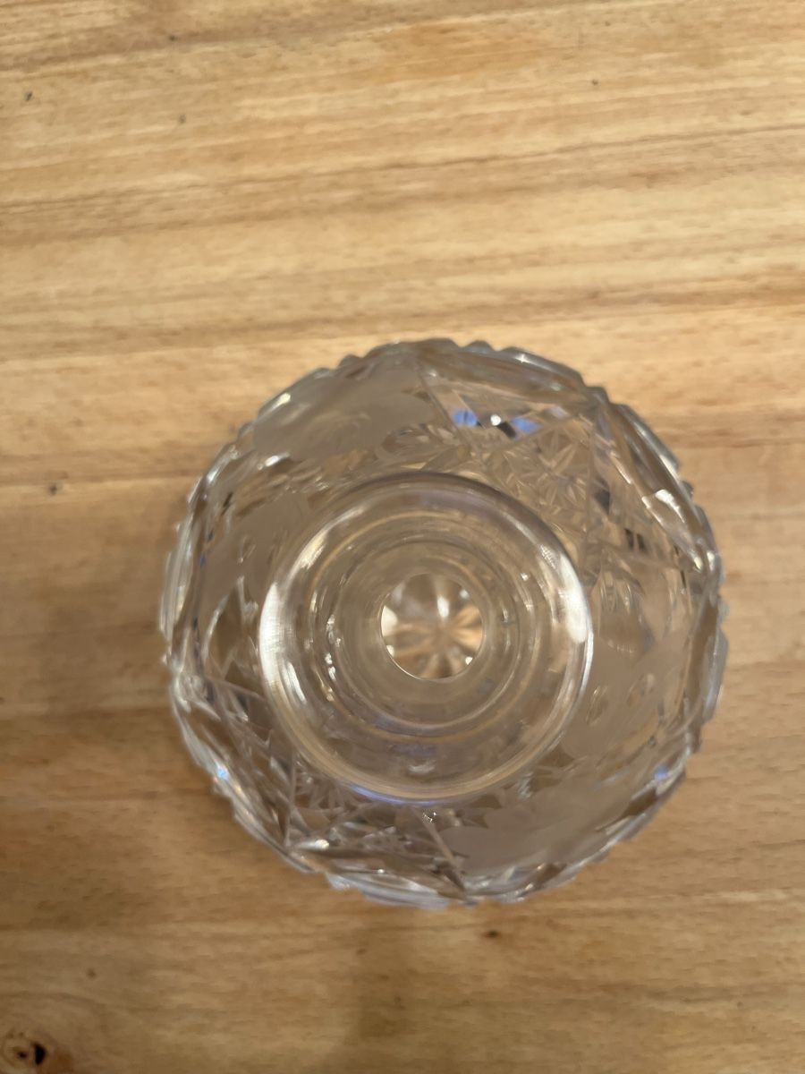 Caraffe: Vintage Bleikristall Karaffe mit Rosenmuster – Usato da Rikon im Tösstal venduto da stupsi99 4