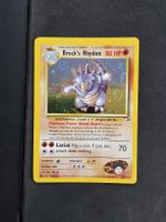 Pokémon Sammelkarte Brock's Rhydon Holo Gym Heroes