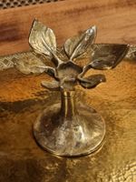 Vintage Messing Kerzenhalter Blume Gold Deko