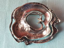 Silber Brosche 925 Relo Design Vintage Schmuck elegant