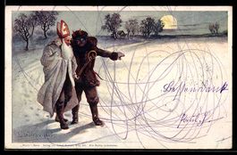 E. Döcker: Heiliger Nikolaus und Krampu
