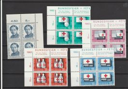 Pro Patria Viererblocksatz** 1963, Kat. 22.- Fr., Bogenrand