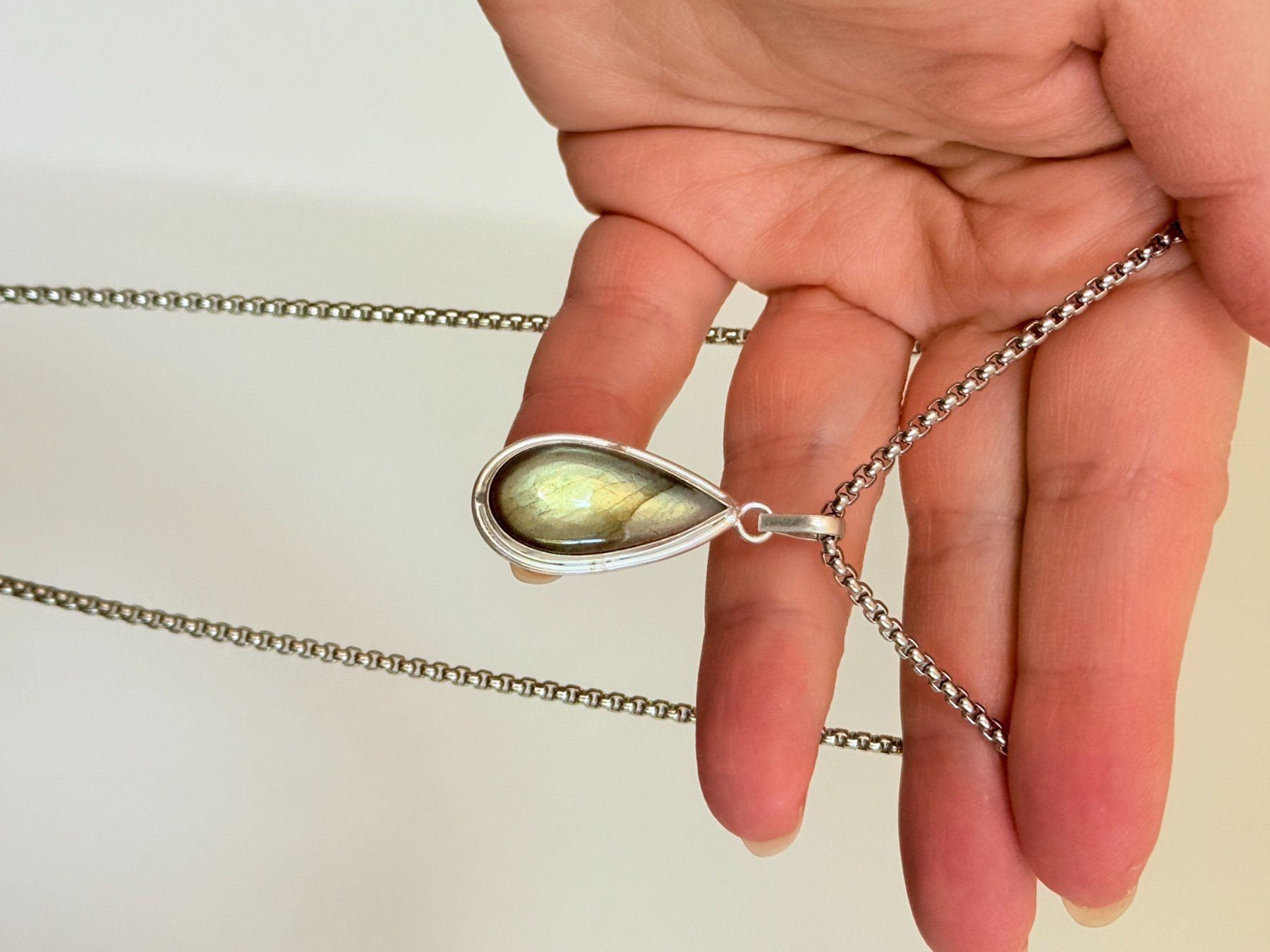 Catenine: Collier labradorite, élégant et tendance ✨ – Nuovo e nell'imballaggio originale da Genève venduto da AWWA 5