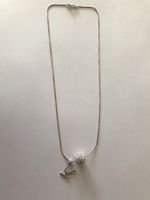 Collier en argent pendentif Swarovski et lettre L